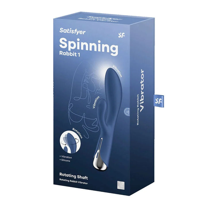 Satisfyer Spinning Rabbit 1 - Rotating Rabbit Vibrator in Blue retail box