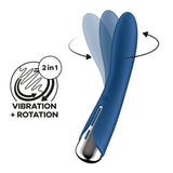 Buy Satisfyer Spinning Vibe 1 - Blue - Blue 17.8 cm USB Rechargeable Rotating Vibrator – Naughtyhut NZ sex toys online. Discreet delivery & top brands.