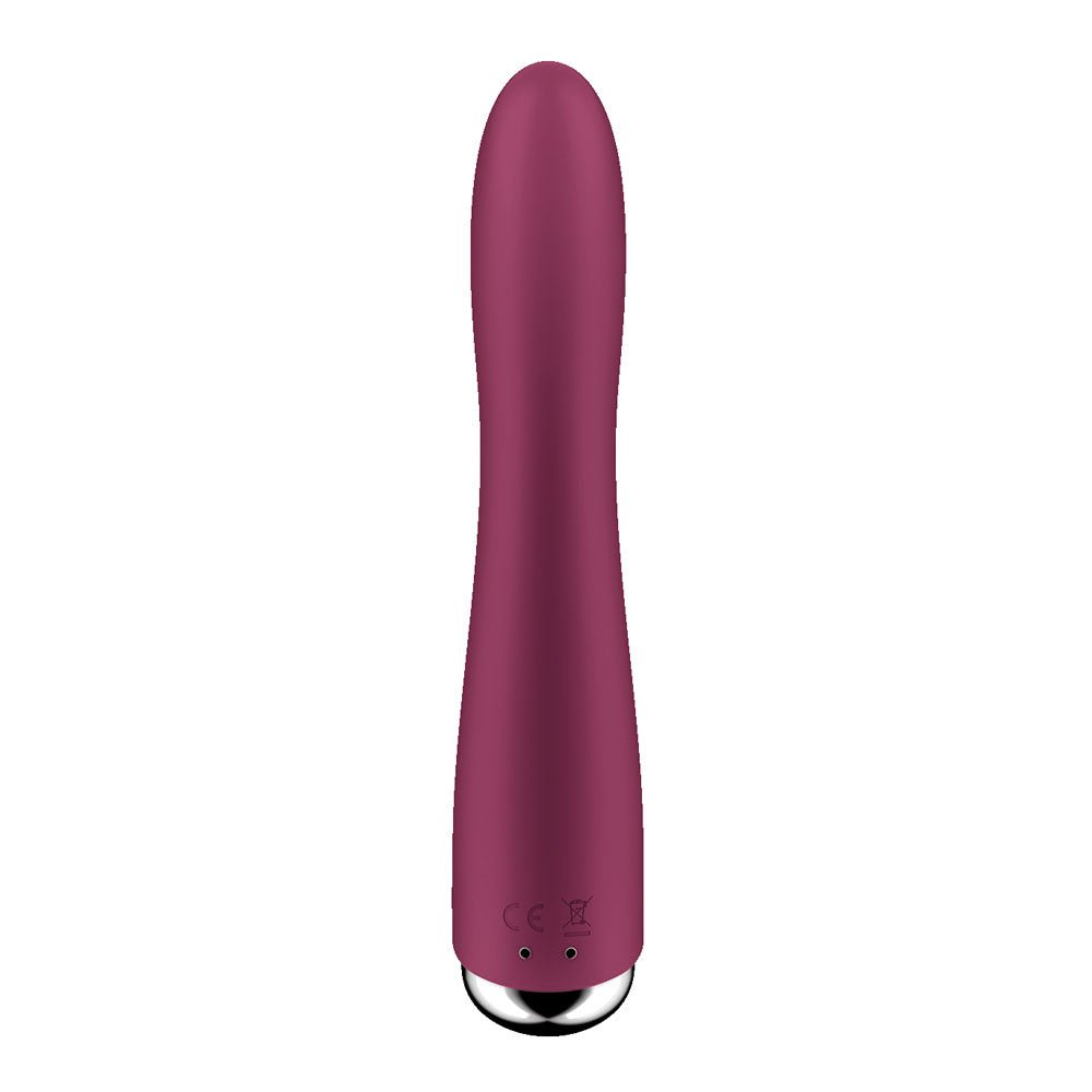 Satisfyer Spinning Vibe 1 - Red - Red 17.8 cm USB Rechargeable Rotating Vibrator – Sex toys NZ by Naughtyhut. Discreet delivery nationwide.