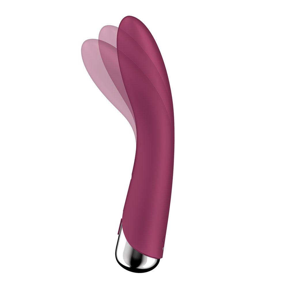 Satisfyer Spinning Vibe 1 - Red - Red 17.8 cm USB Rechargeable Rotating Vibrator – Sex toys NZ by Naughtyhut. Discreet delivery nationwide.