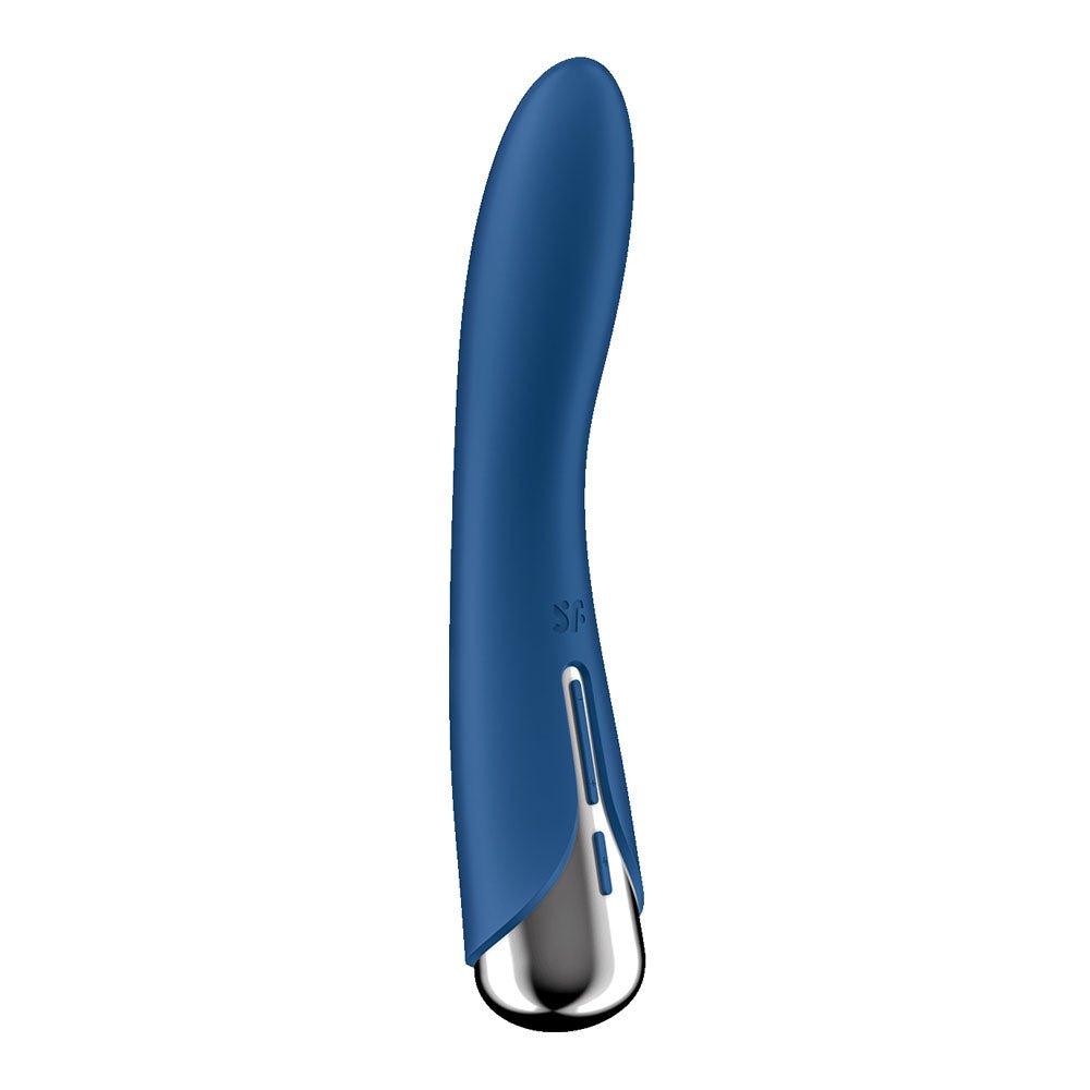Satisfyer Spinning Vibe 1 - Blue - Blue 17.8 cm USB Rechargeable Rotating Vibrator – Sex toys NZ by Naughtyhut. Discreet delivery nationwide.