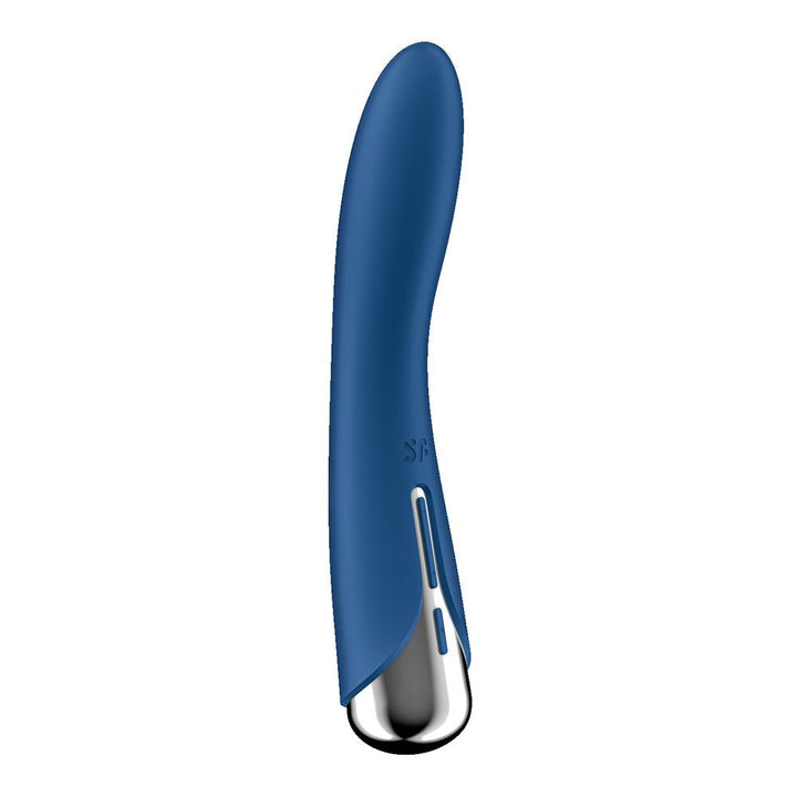 Satisfyer Spinning Vibe 1 - Blue - Blue 17.8 cm USB Rechargeable Rotating Vibrator – Sex toys NZ by Naughtyhut. Discreet delivery nationwide.
