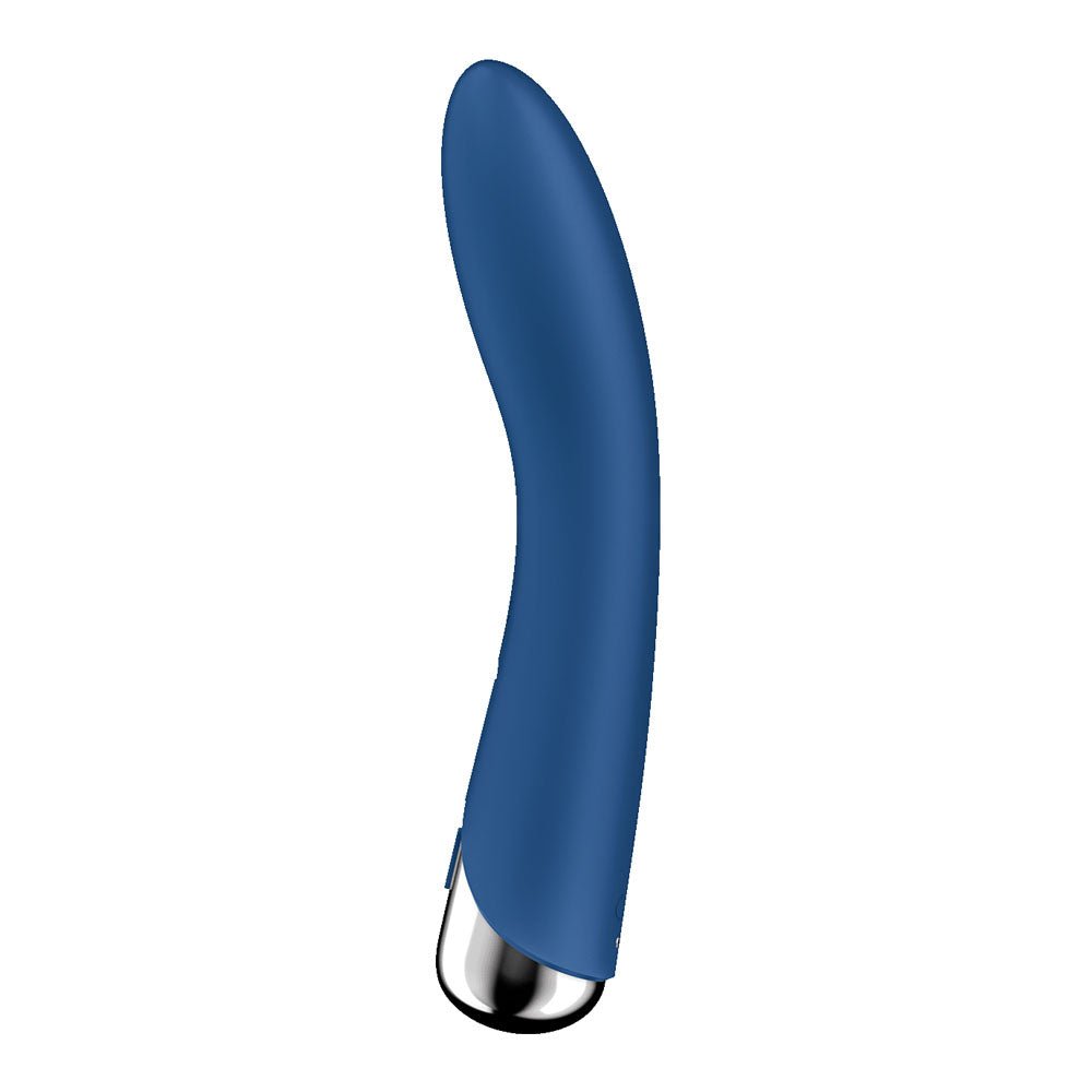 Satisfyer Spinning Vibe 1 - Blue - Blue 17.8 cm USB Rechargeable Rotating Vibrator – Sex toys NZ by Naughtyhut. Discreet delivery nationwide.