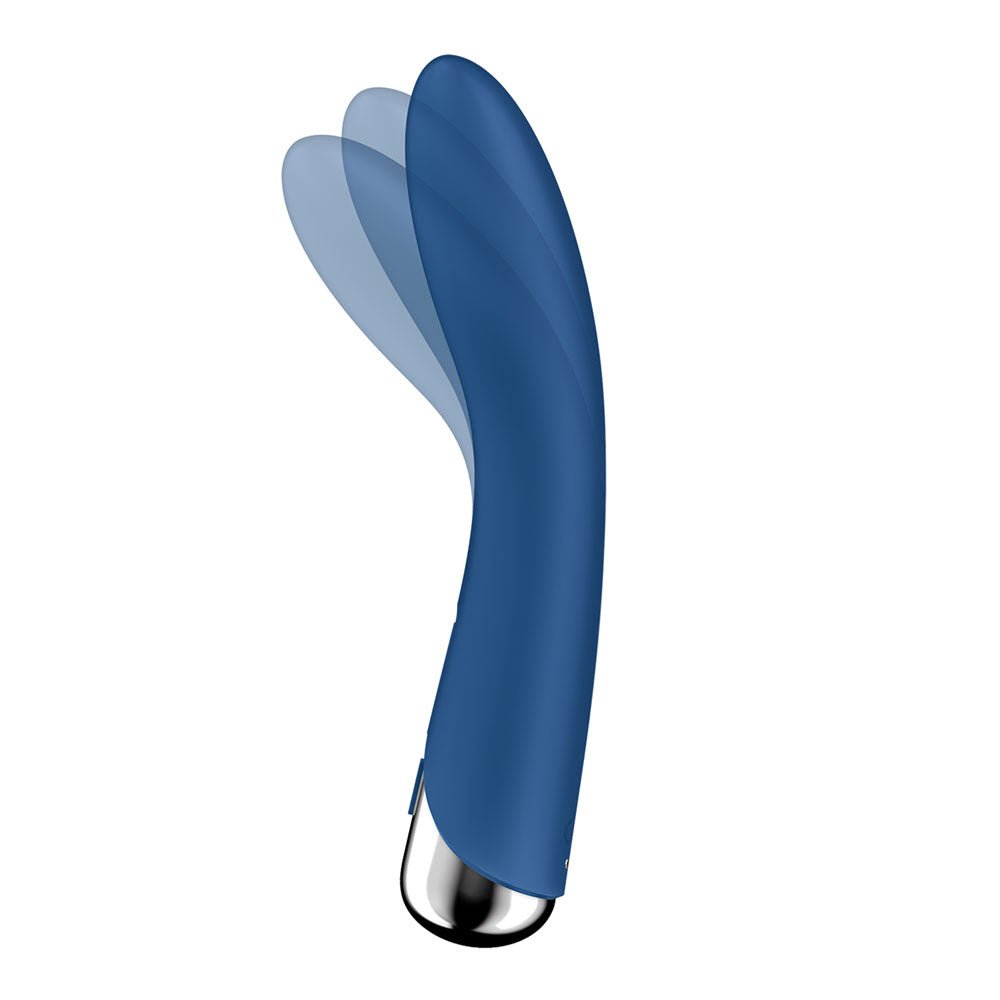 Satisfyer Spinning Vibe 1 - Blue - Blue 17.8 cm USB Rechargeable Rotating Vibrator – Sex toys NZ by Naughtyhut. Discreet delivery nationwide.