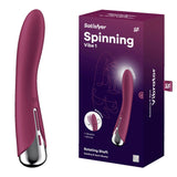 Buy Satisfyer Spinning Vibe 1 - Red - Red 17.8 cm USB Rechargeable Rotating Vibrator – Naughtyhut NZ sex toys online. Discreet delivery & top brands.
