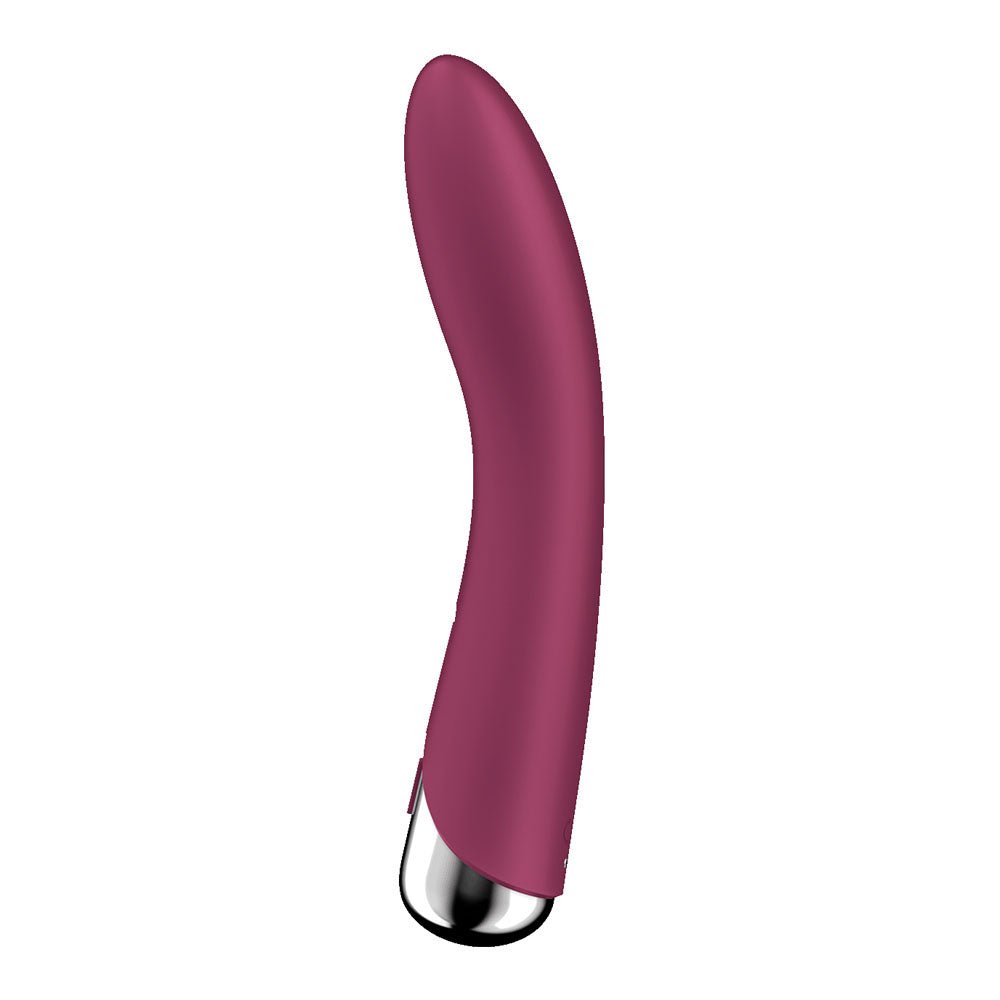 Satisfyer Spinning Vibe 1 - Red - Red 17.8 cm USB Rechargeable Rotating Vibrator – Sex toys NZ by Naughtyhut. Discreet delivery nationwide.
