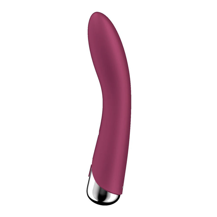 Satisfyer Spinning Vibe 1 - Red - Red 17.8 cm USB Rechargeable Rotating Vibrator – Sex toys NZ by Naughtyhut. Discreet delivery nationwide.