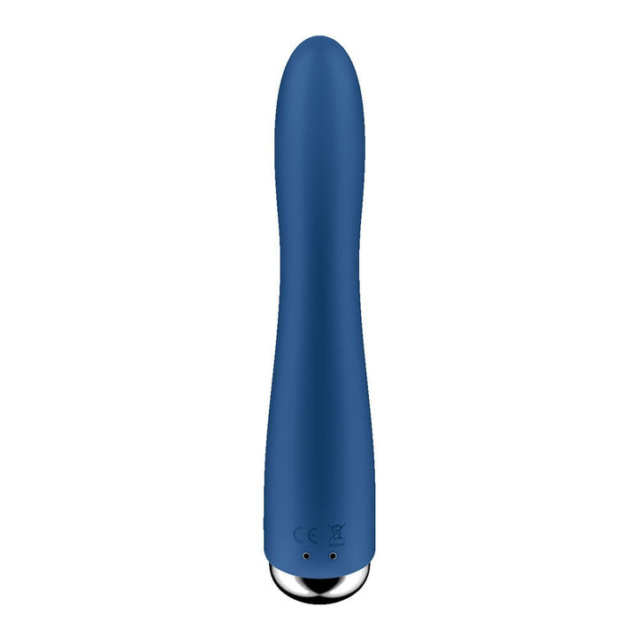 Satisfyer Spinning Vibe 1 - Blue - Blue 17.8 cm USB Rechargeable Rotating Vibrator – Sex toys NZ by Naughtyhut. Discreet delivery nationwide.