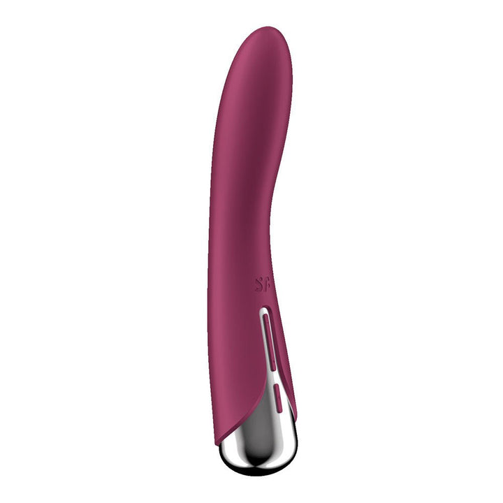 Satisfyer Spinning Vibe 1 - Red - Red 17.8 cm USB Rechargeable Rotating Vibrator – Sex toys NZ by Naughtyhut. Discreet delivery nationwide.
