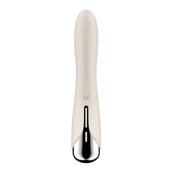 Satisfyer Spinning Vibe 1 - Beige - Beige 17.8 cm USB Rechargeable Rotating Vibrator – Sex toys NZ by Naughtyhut. Discreet delivery nationwide.