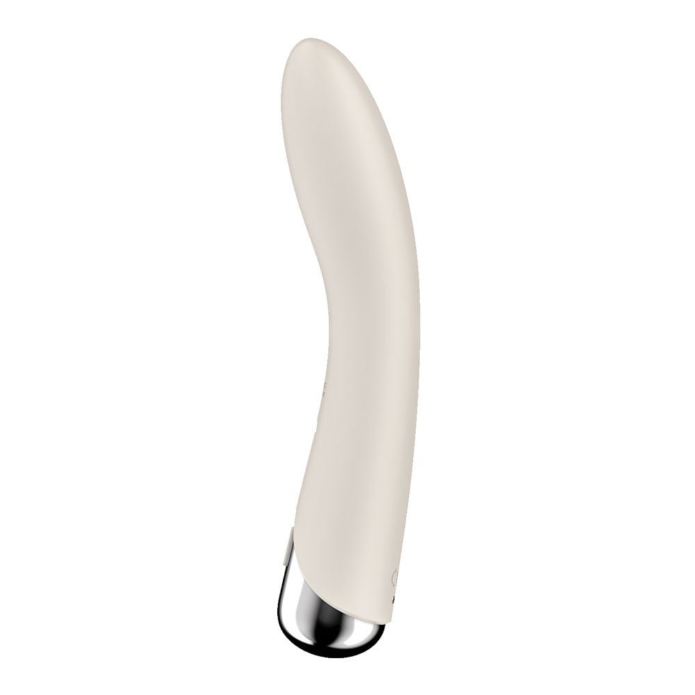 Satisfyer Spinning Vibe 1 - Beige - Beige 17.8 cm USB Rechargeable Rotating Vibrator – Sex toys NZ by Naughtyhut. Discreet delivery nationwide.