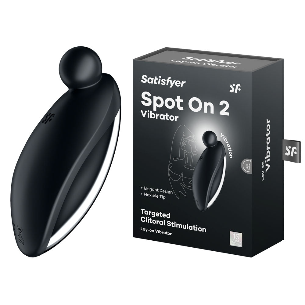 Buy Satisfyer Spot On 2 - Black USB Rechargeable Stimulator – Naughtyhut NZ sex toys online. Discreet delivery & top brands.