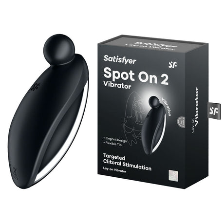 Buy Satisfyer Spot On 2 - Black USB Rechargeable Stimulator – Naughtyhut NZ sex toys online. Discreet delivery & top brands.