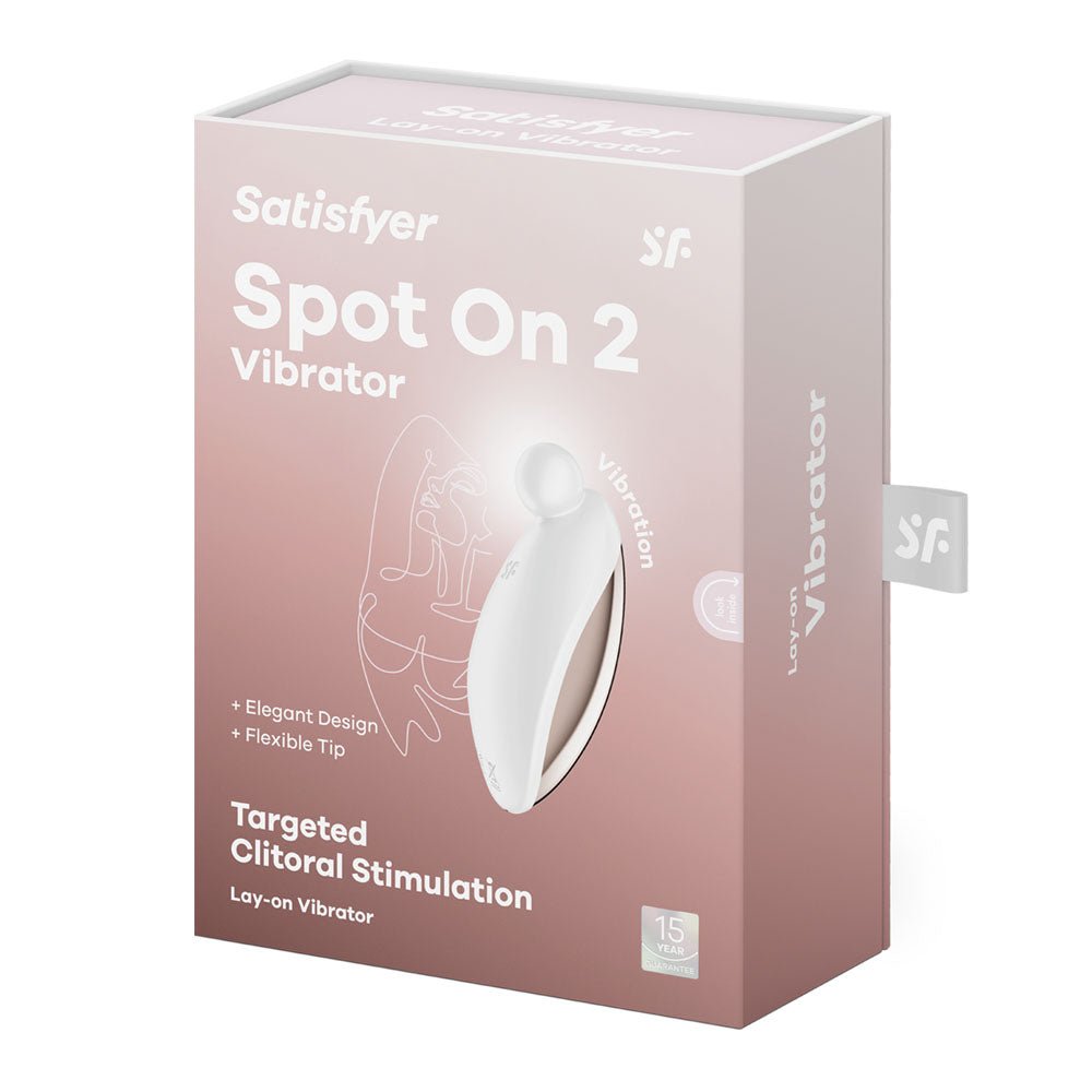 Buy Satisfyer Spot On 2 - White USB Rechargeable Stimulator – Naughtyhut NZ sex toys online. Discreet delivery & top brands.