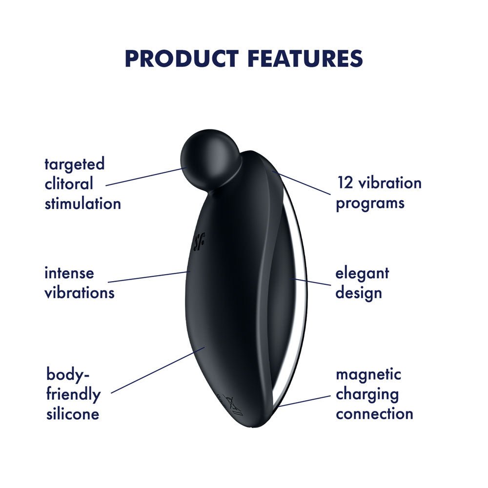 Buy Satisfyer Spot On 2 - Black USB Rechargeable Stimulator – Naughtyhut NZ sex toys online. Discreet delivery & top brands.
