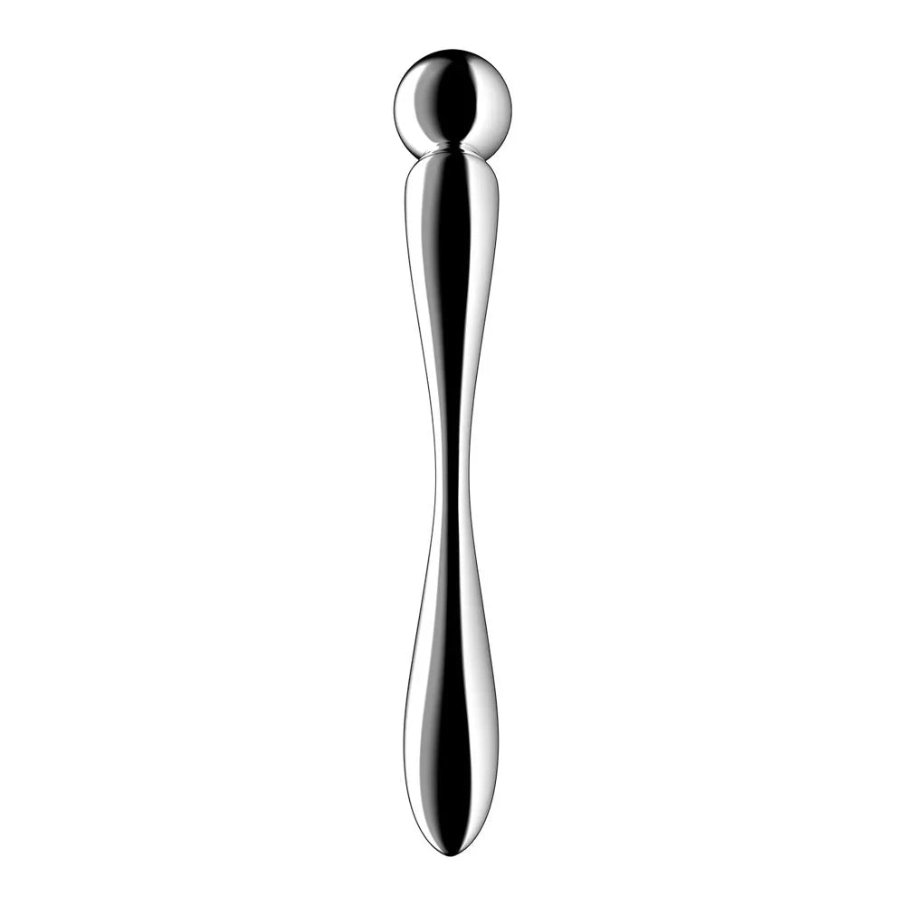 Satisfyer Star Force 2 upright front view, round sphere end above the tapered teardrop end