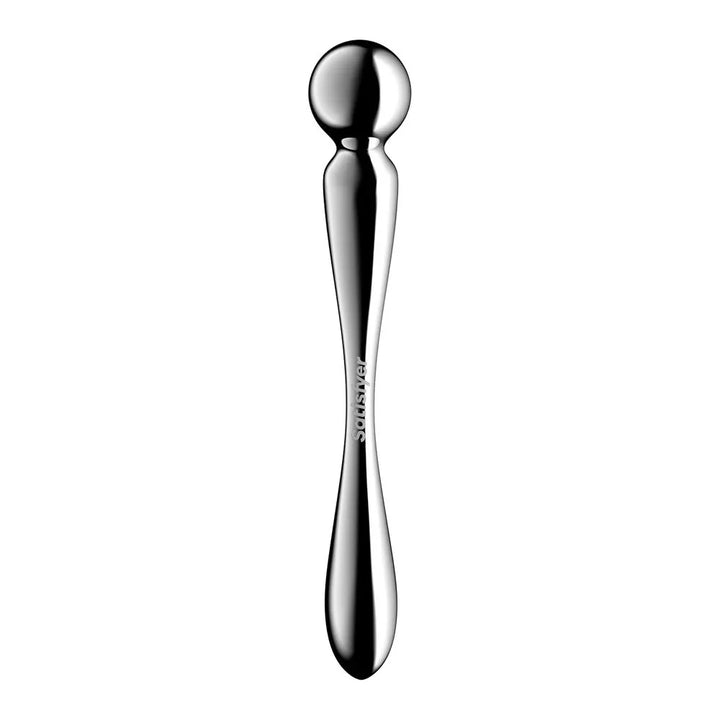 Satisfyer Star Force 2 close view with the Satisfyer logo engraved on the steel shaft