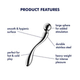 Buy Satisfyer Star Force 2 - Chrome Steel 22 cm Dildo – Naughtyhut NZ sex toys online. Discreet delivery & top brands.