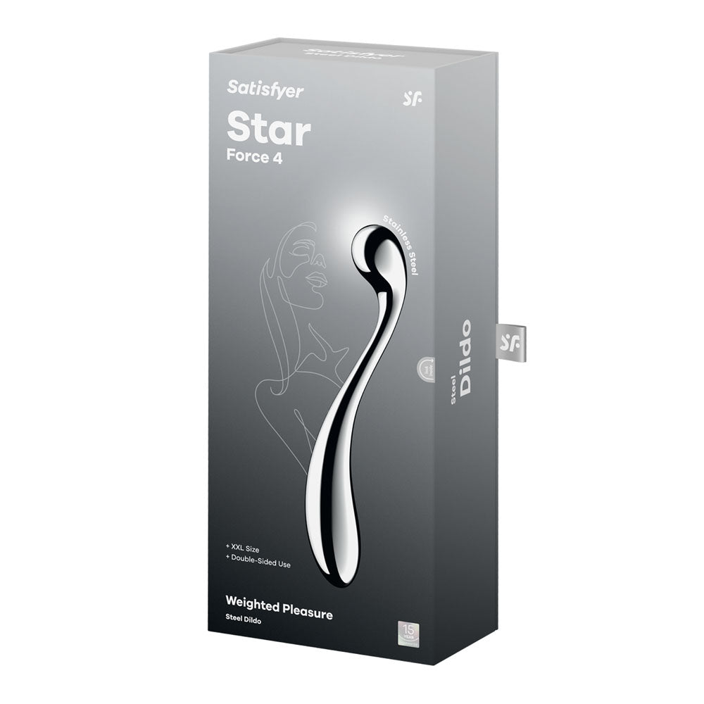 Satisfyer Star Force 4 - Chrome Steel 26 cm Dildo – Sex toys NZ by Naughtyhut. Discreet delivery nationwide.