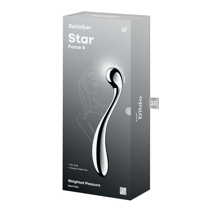 Satisfyer Star Force 4 - Chrome Steel 26 cm Dildo – Sex toys NZ by Naughtyhut. Discreet delivery nationwide.