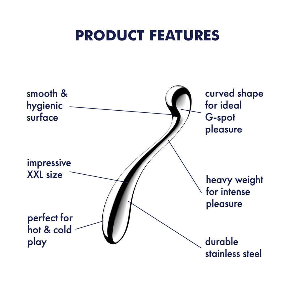 Satisfyer Star Force 4 - Chrome Steel 26 cm Dildo – Sex toys NZ by Naughtyhut. Discreet delivery nationwide.