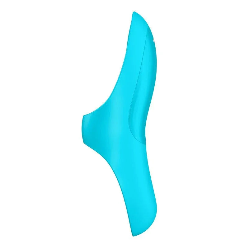 Satisfyer Teaser - Finger Stimulator in Light Blue, angled view