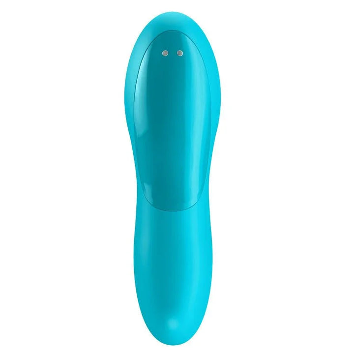 Satisfyer Teaser - Finger Stimulator in Light Blue, side profile
