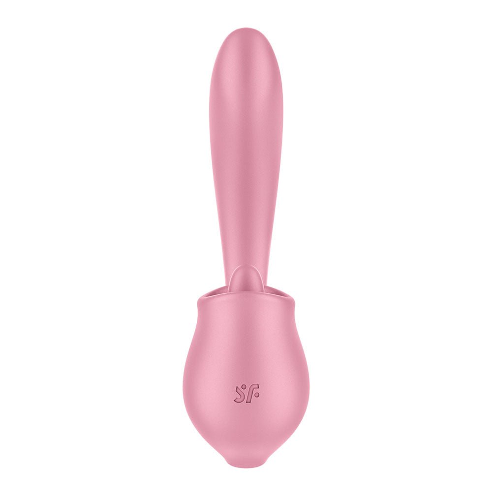 Satisfyer Tongue Genius - Pink USB Rechargeable Vibrator with Flicking Clit Stimulator – Sex toys NZ by Naughtyhut. Discreet delivery nationwide.