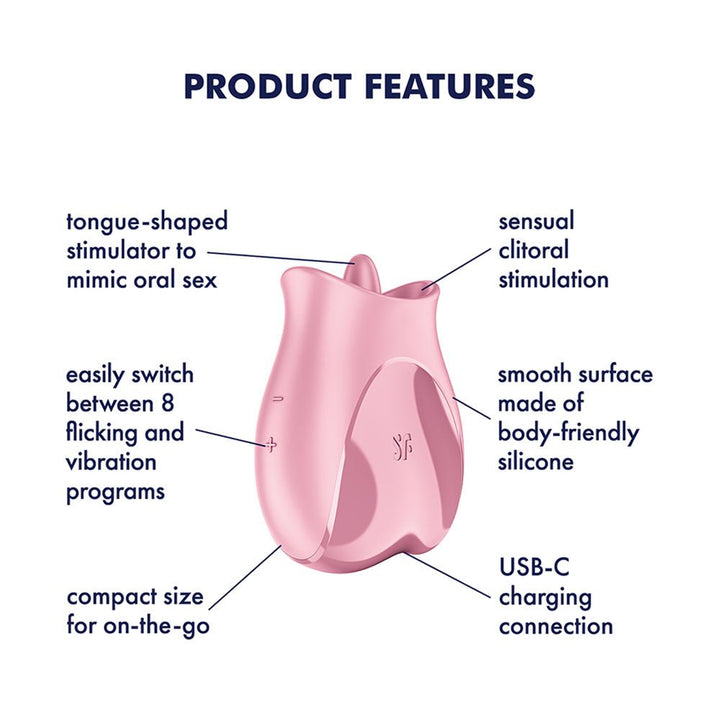 Satisfyer Tongue Lover - Pink USB Rechargeable Flicking Stimulator – Sex toys NZ by Naughtyhut. Discreet delivery nationwide.
