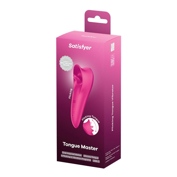 Satisfyer Tongue Master - Pink 14.4 cm USB Rechargeable Flicking Clitoral Stimulator – Sex toys NZ by Naughtyhut. Discreet delivery nationwide.
