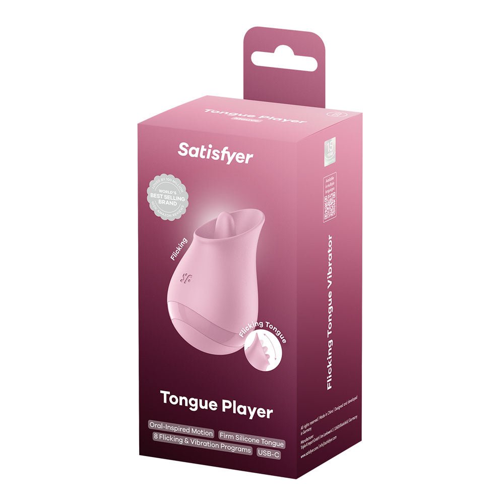 Satisfyer Tongue Player - Pink USB Rechargeable Flicking Stimulator – Sex toys NZ by Naughtyhut. Discreet delivery nationwide.