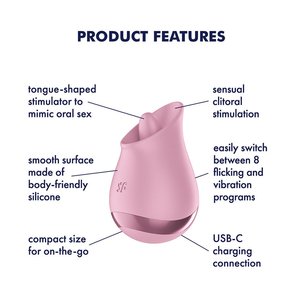 Satisfyer Tongue Player - Pink USB Rechargeable Flicking Stimulator – Sex toys NZ by Naughtyhut. Discreet delivery nationwide.