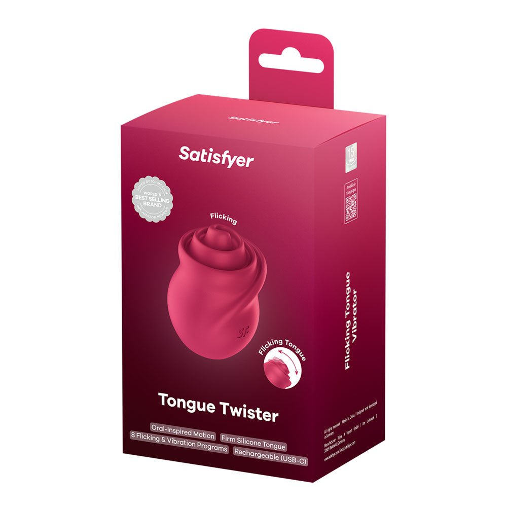 Satisfyer Tongue Twister - Pink USB Rechargeable Stimulator – Sex toys NZ by Naughtyhut. Discreet delivery nationwide.