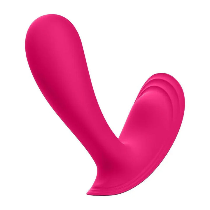 Satisfyer Top Secret - Wearable Vibrator in Pink, side profile