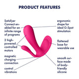 Buy Satisfyer Top Secret + - Pink Wearable Vibrator with App Control – Naughtyhut NZ sex toys online. Discreet delivery & top brands.