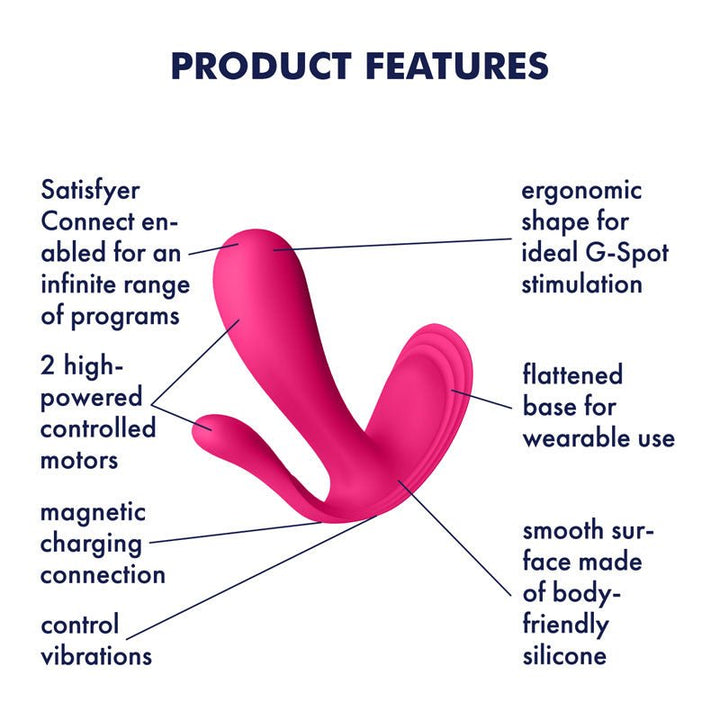 Satisfyer Top Secret + - Pink Wearable Vibrator with App Control – Sex toys NZ by Naughtyhut. Discreet delivery nationwide.