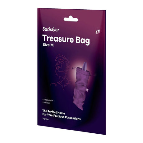 Buy Satisfyer Treasure Bag Medium - Violet - Violet Medium Toy Storage Bag – Naughtyhut NZ sex toys online. Discreet delivery & top brands.