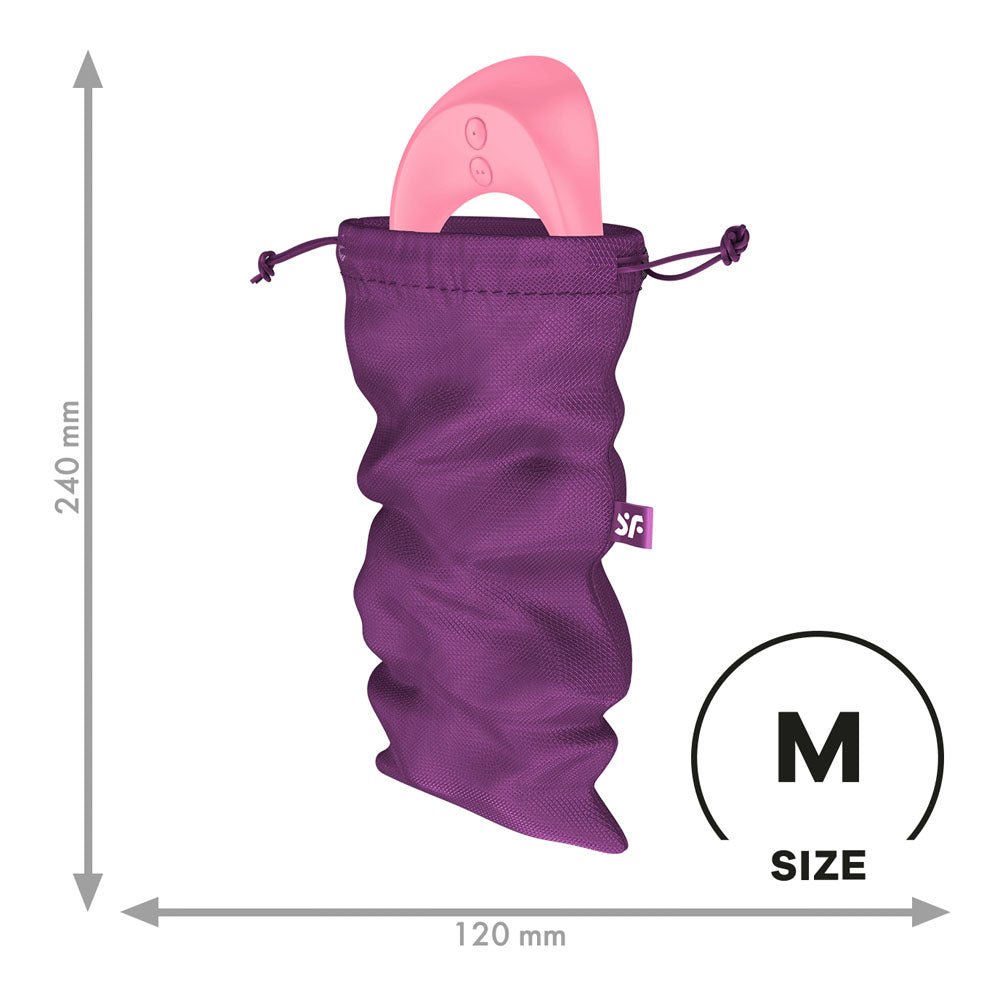 Satisfyer Treasure Bag Medium - Violet - Violet Medium Toy Storage Bag – Sex toys NZ by Naughtyhut. Discreet delivery nationwide.