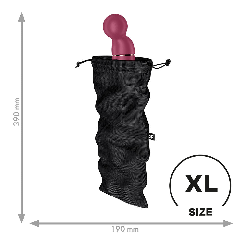 Satisfyer Treasure Bag XLarge - Black - Black XL Toy Storage Bag – Sex toys NZ by Naughtyhut. Discreet delivery nationwide.