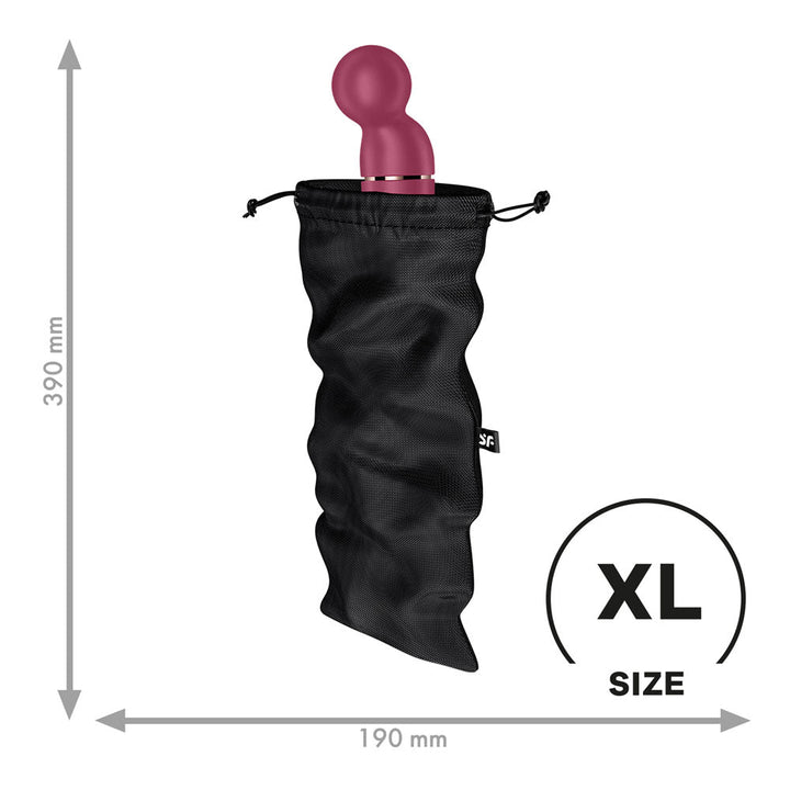 Satisfyer Treasure Bag XLarge - Black - Black XL Toy Storage Bag – Sex toys NZ by Naughtyhut. Discreet delivery nationwide.
