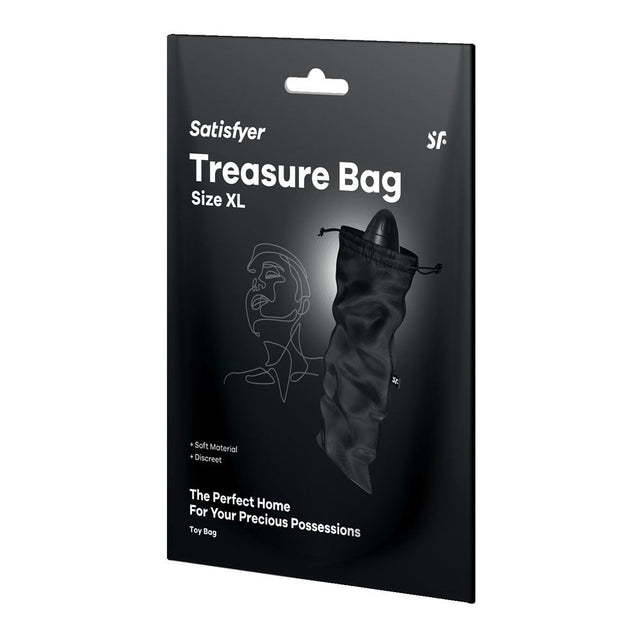 Buy Satisfyer Treasure Bag XLarge - Black - Black XL Toy Storage Bag – Naughtyhut NZ sex toys online. Discreet delivery & top brands.