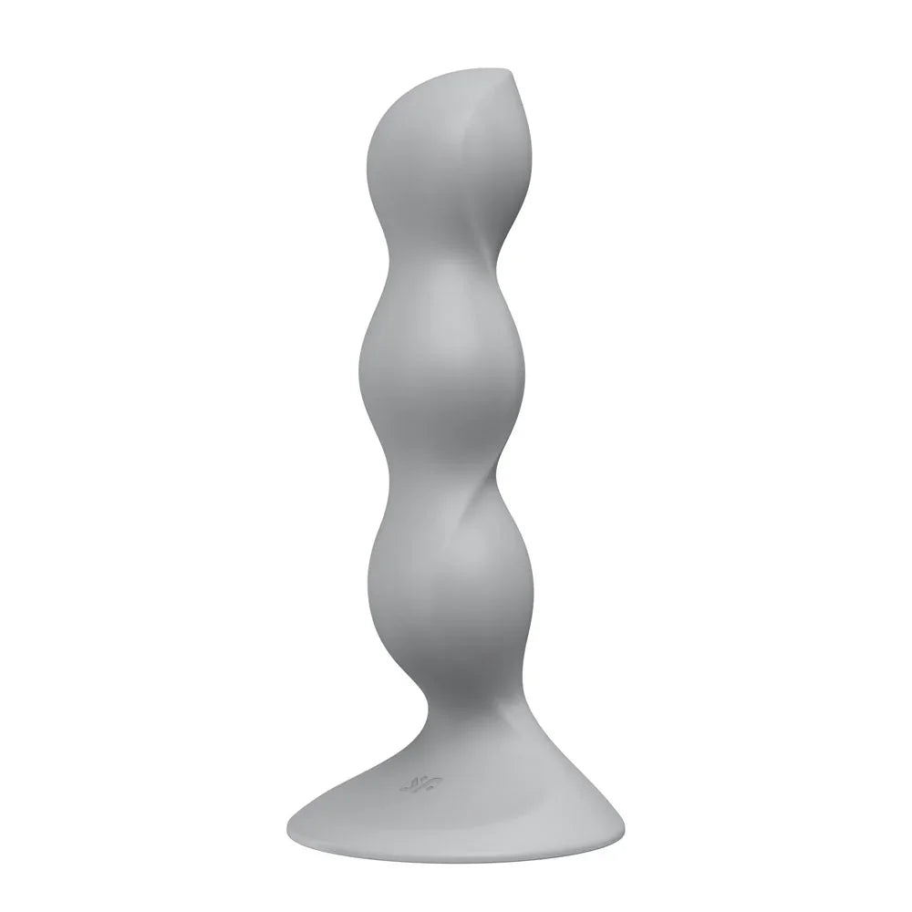 Satisfyer Triple Ball-R - Beaded Anal Plug in Grey, front view