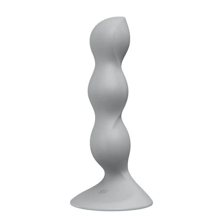 Satisfyer Triple Ball-R - Beaded Anal Plug in Grey, front view