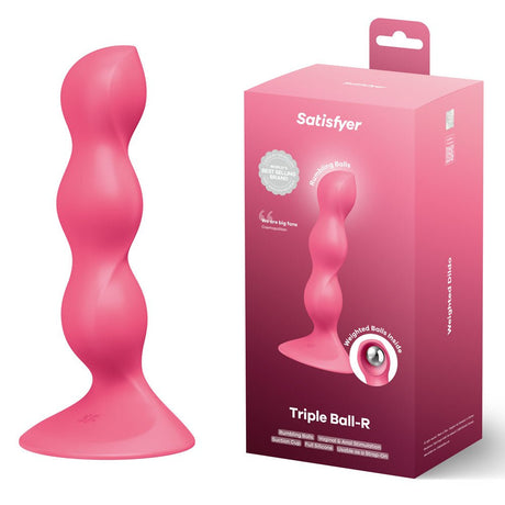 Buy Satisfyer Triple Ball - R - Red - Red Beaded Anal Plug – Naughtyhut NZ sex toys online. Discreet delivery & top brands.