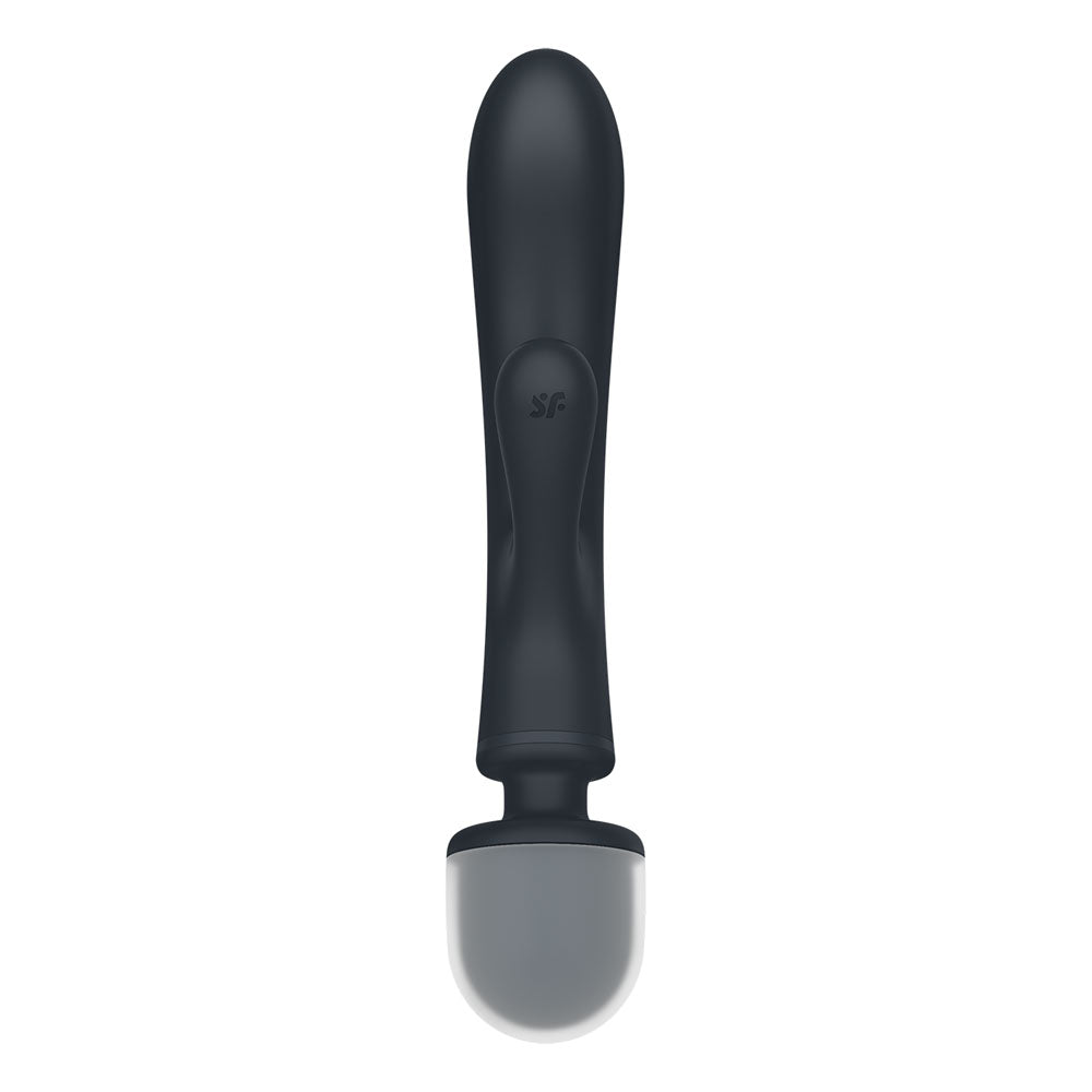 Buy Satisfyer Triple Lover - Grey USB Rechargeable Rabbit Vibrator and Massage Wand – Naughtyhut NZ sex toys online. Discreet delivery & top brands.