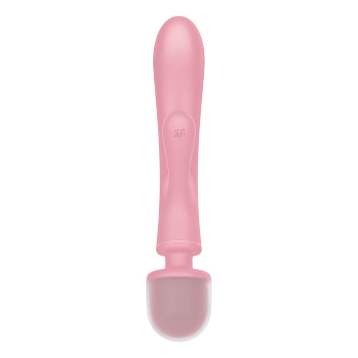 Satisfyer Triple Lover - Pink USB Rechargeable Rabbit Vibrator and Massage Wand – Sex toys NZ by Naughtyhut. Discreet delivery nationwide.