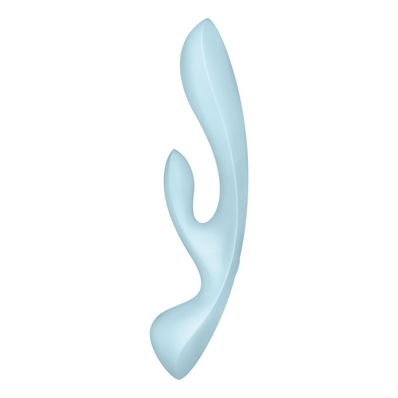Buy Satisfyer Triple Oh - Light Blue USB Rechargeable Rabbit Vibrator – Naughtyhut NZ sex toys online. Discreet delivery & top brands.