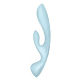 Buy Satisfyer Triple Oh - Light Blue USB Rechargeable Rabbit Vibrator – Naughtyhut NZ sex toys online. Discreet delivery & top brands.