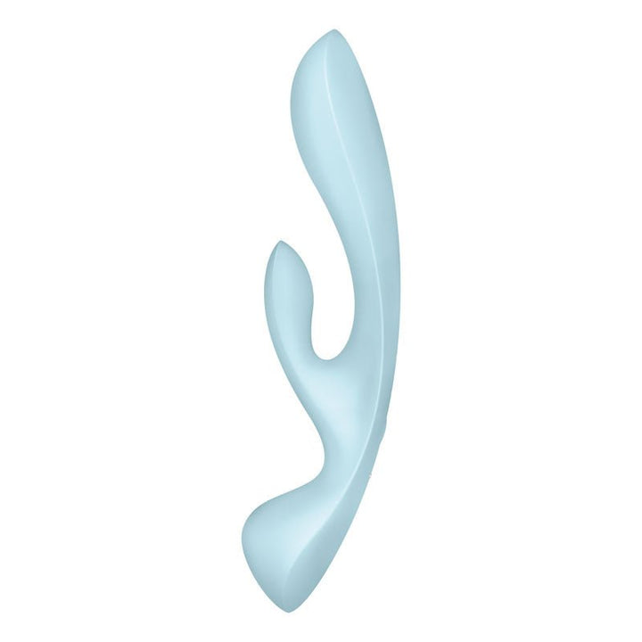 Satisfyer Triple Oh - Light Blue USB Rechargeable Rabbit Vibrator – Sex toys NZ by Naughtyhut. Discreet delivery nationwide.