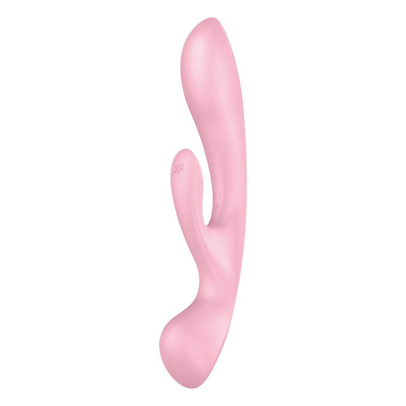 Buy Satisfyer Triple Oh - Pink USB Rechargeable Rabbit Vibrator – Naughtyhut NZ sex toys online. Discreet delivery & top brands.